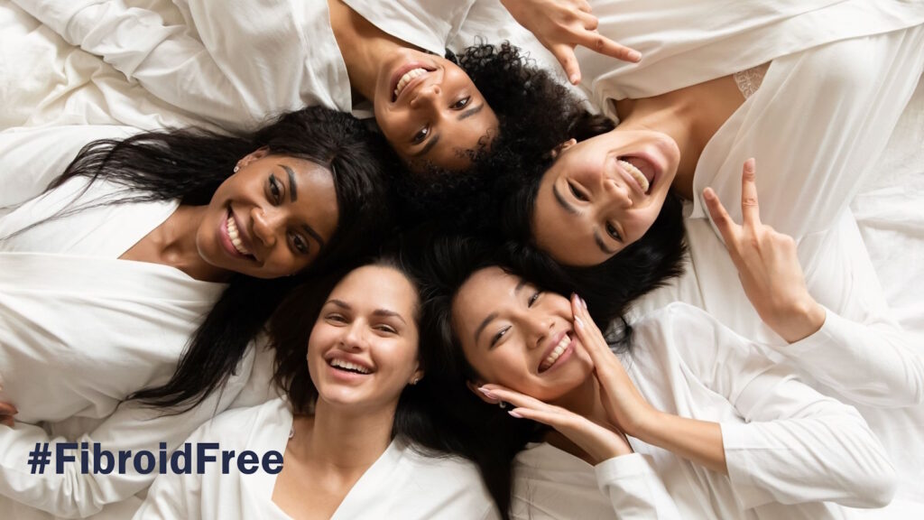 fibroid awareness month diverse women wearing white FibroidFree