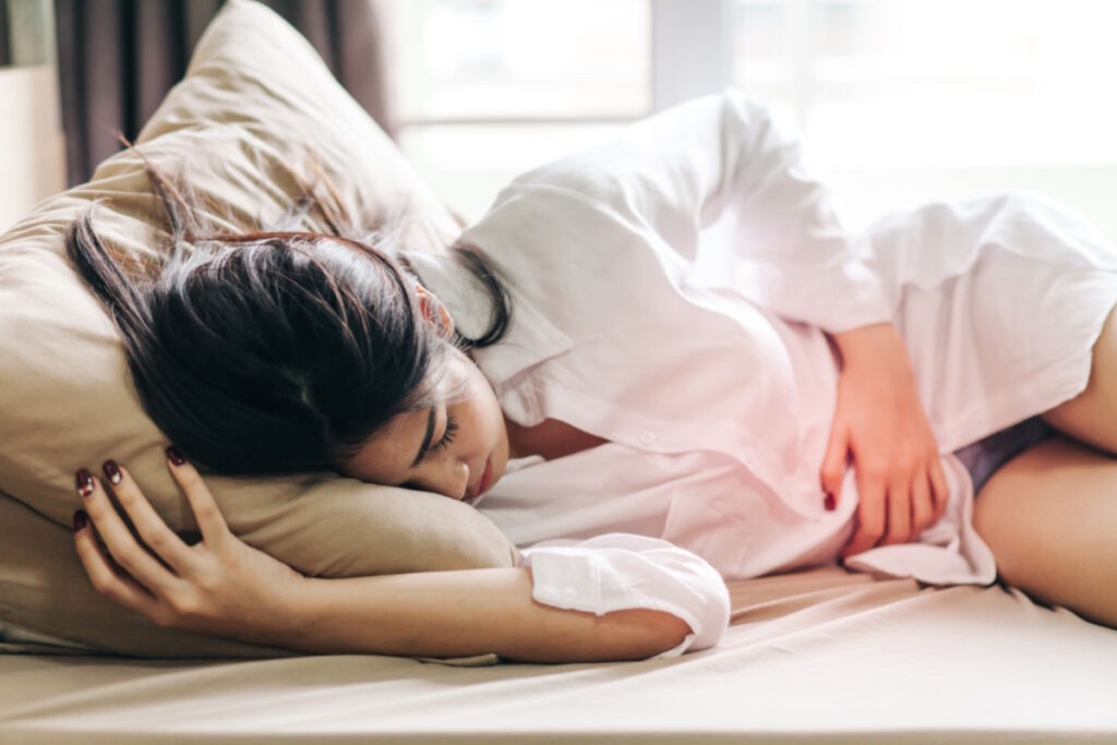 stress and uterine fibroids pelvic pain woman