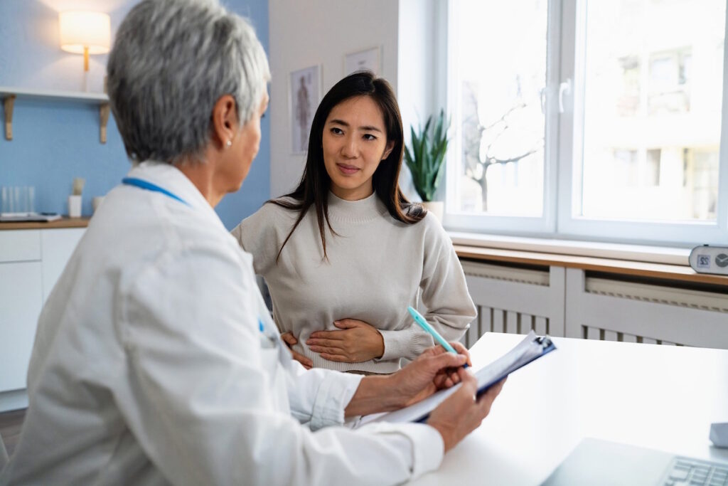 ufe uterine fibroid embolization doctor visit woman