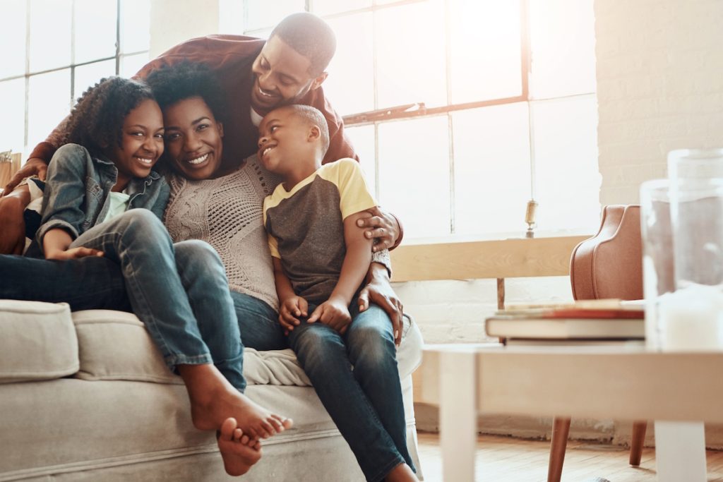 uterine fibroid embolization happy woman with family
