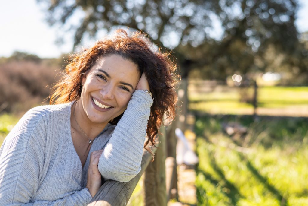 uterine fibroid embolization smiling happy woman