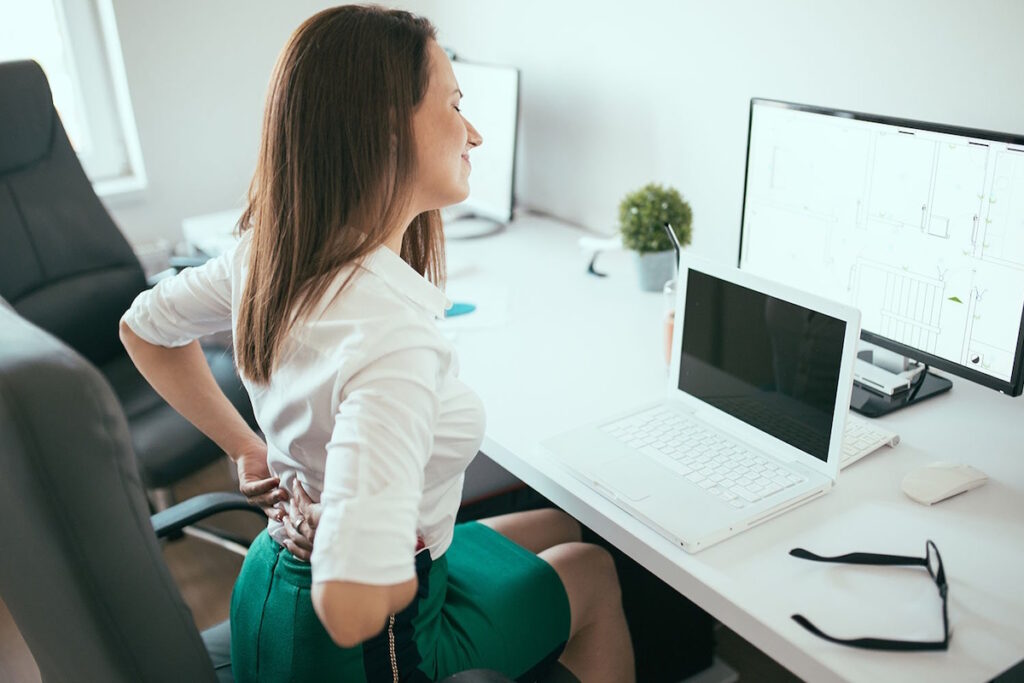 fibroid pain back pain