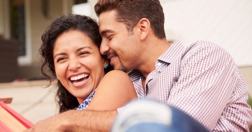 uterine fibroids and sex couple embracing outside